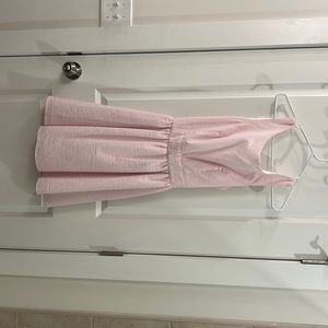 Lauren James pink seersucker dress
